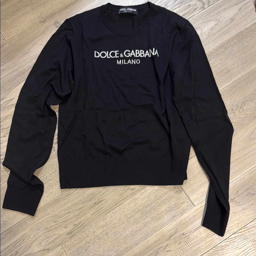 Dolce & Gabbana Black Crew Neck Sweater